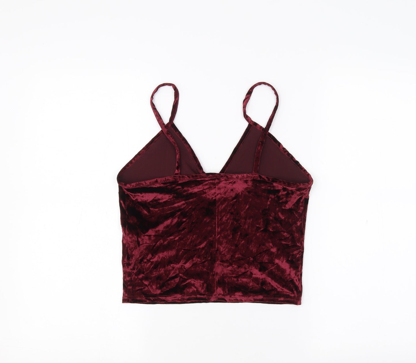 Womens UK Size M Sparkle & Fade Red Basic T-Shirt