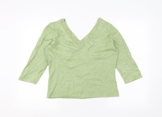 Womens UK Size 12 Minuet Green Pullover Jumper
