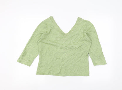 Womens UK Size 12 Minuet Green Pullover Jumper