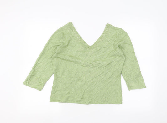 Womens UK Size 12 Minuet Green Pullover Jumper
