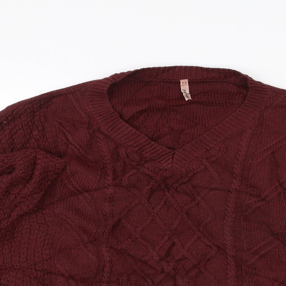 sweete Womens Red   Pullover Jumper One Size