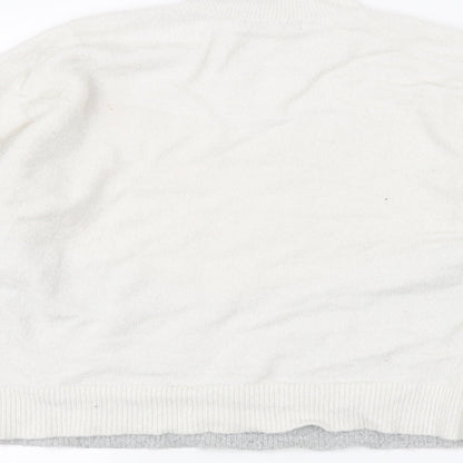 Womens UK Size L Oasis White Pullover Jumper