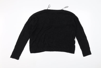 Womens UK Size 10 Love knitwear Black Pullover Jumper