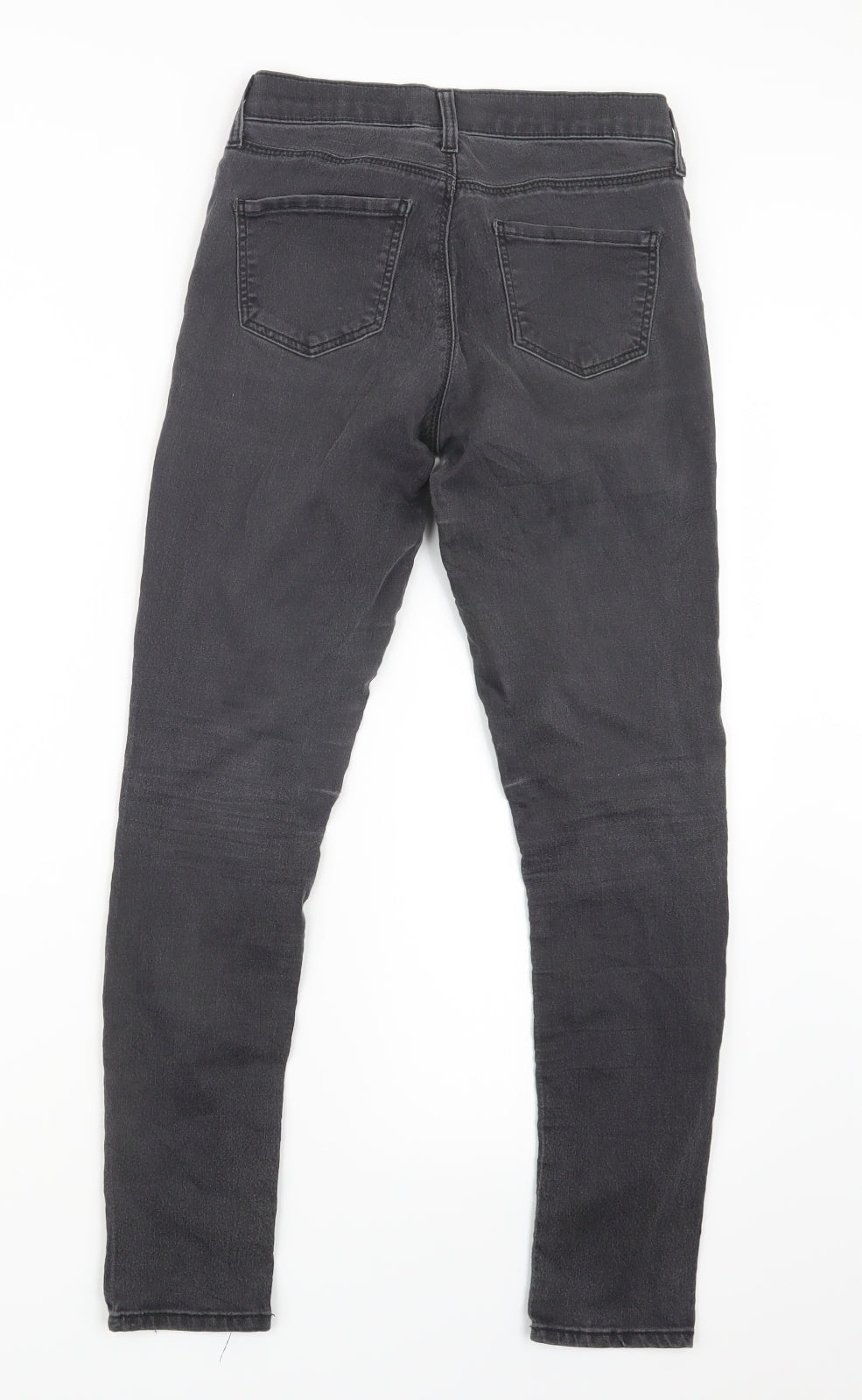 Topshop Womens Black  Denim Straight Jeans Size 25 in L26 in