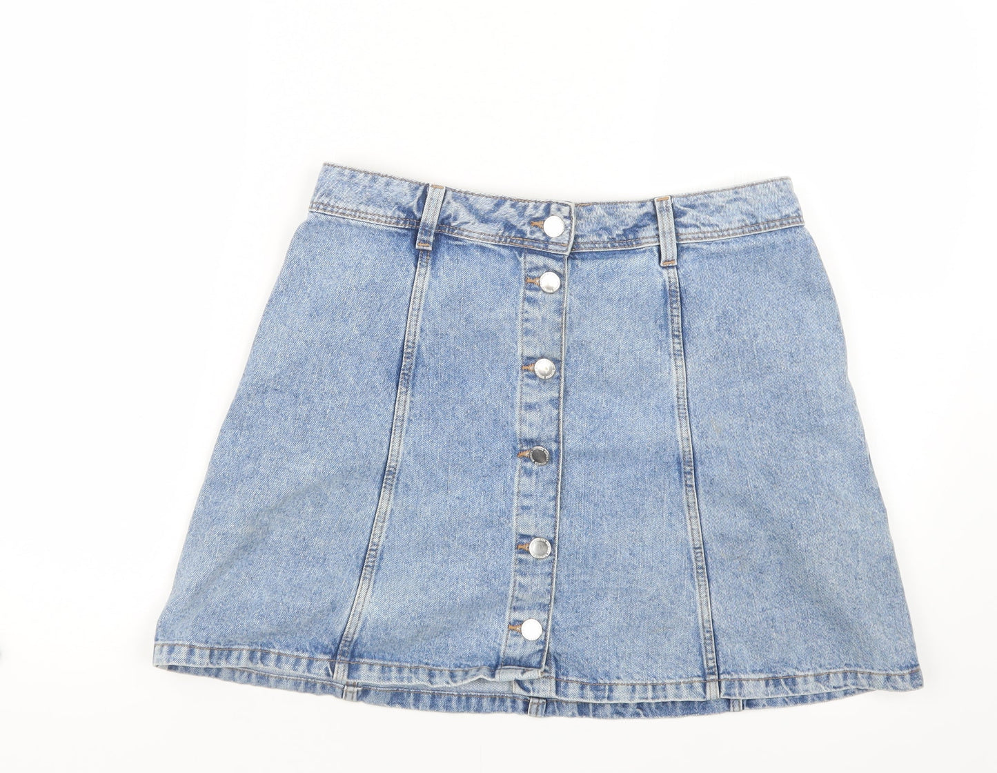 Divided by H&M Womens Blue  Denim Straight & Pencil Skirt Size 12