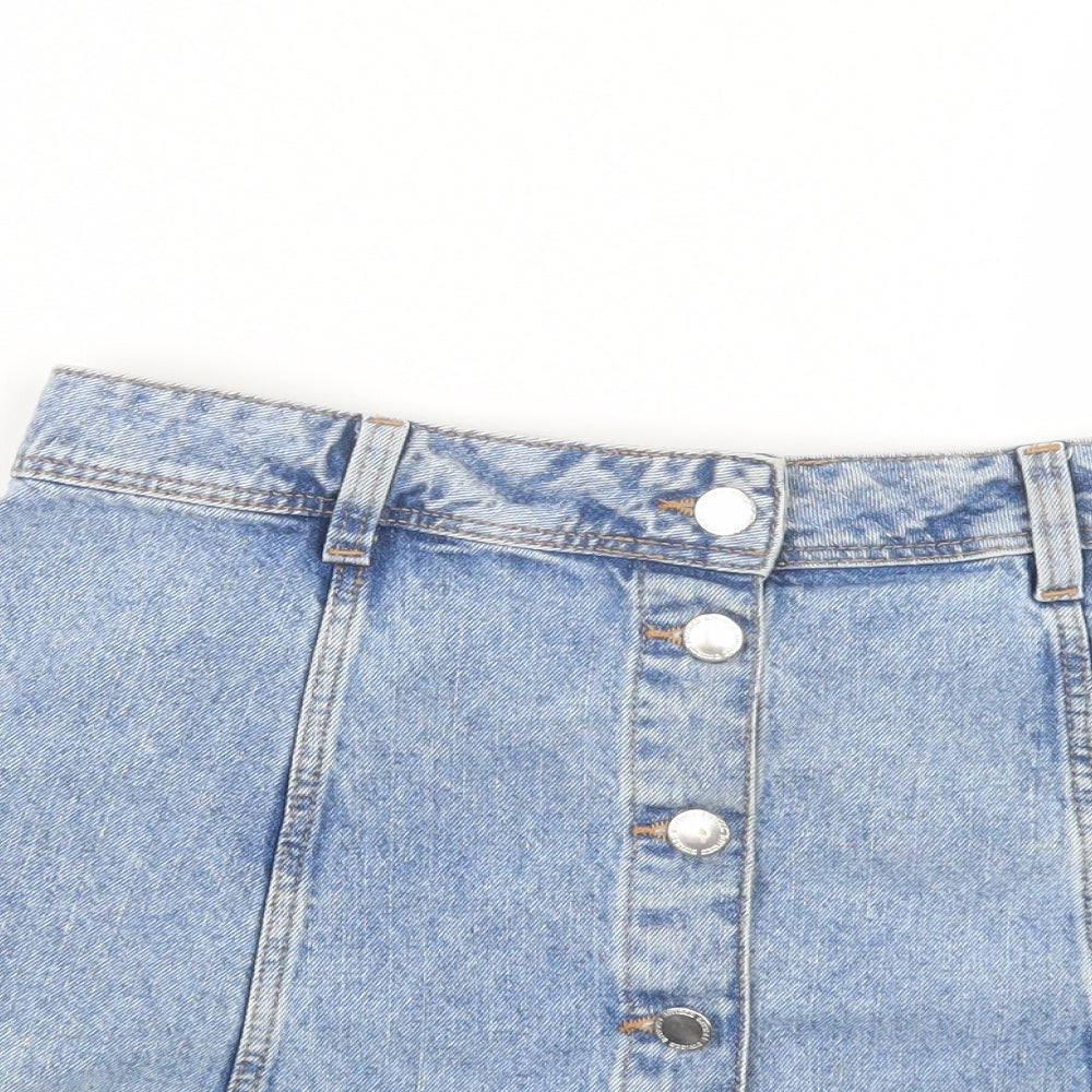 Divided by H&M Womens Blue  Denim Straight & Pencil Skirt Size 12