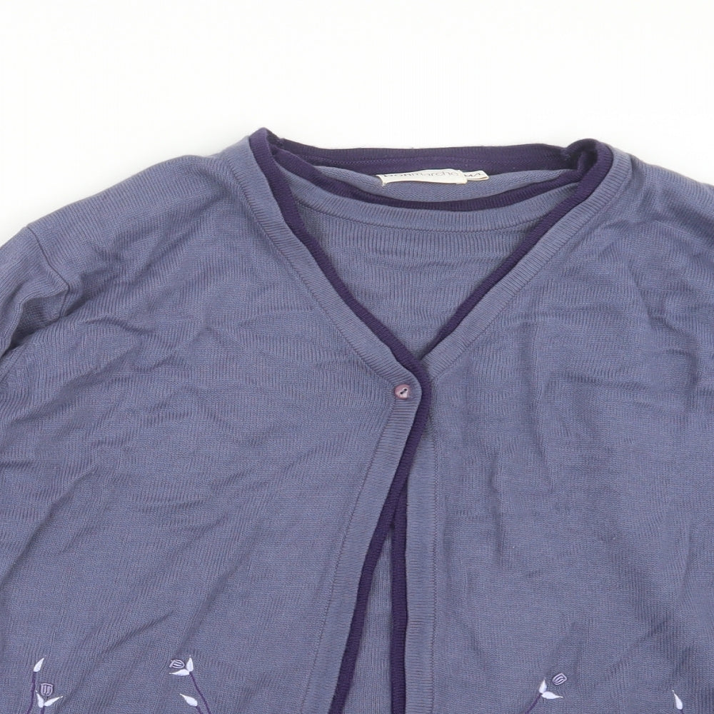 Womens UK Size M Bonmarché Purple Cardigan Jumper