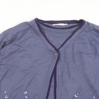 Womens UK Size M Bonmarché Purple Cardigan Jumper