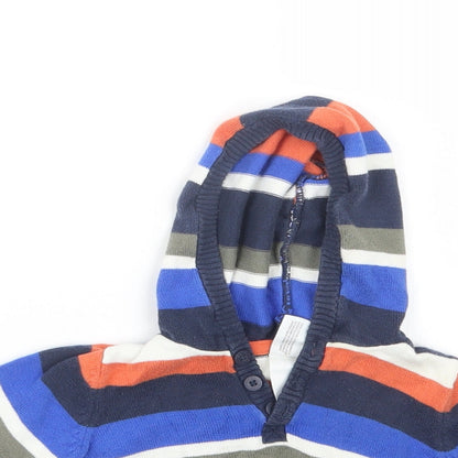 C&A Boys Blue Striped Knit Pullover Jumper Size 3-6 Months