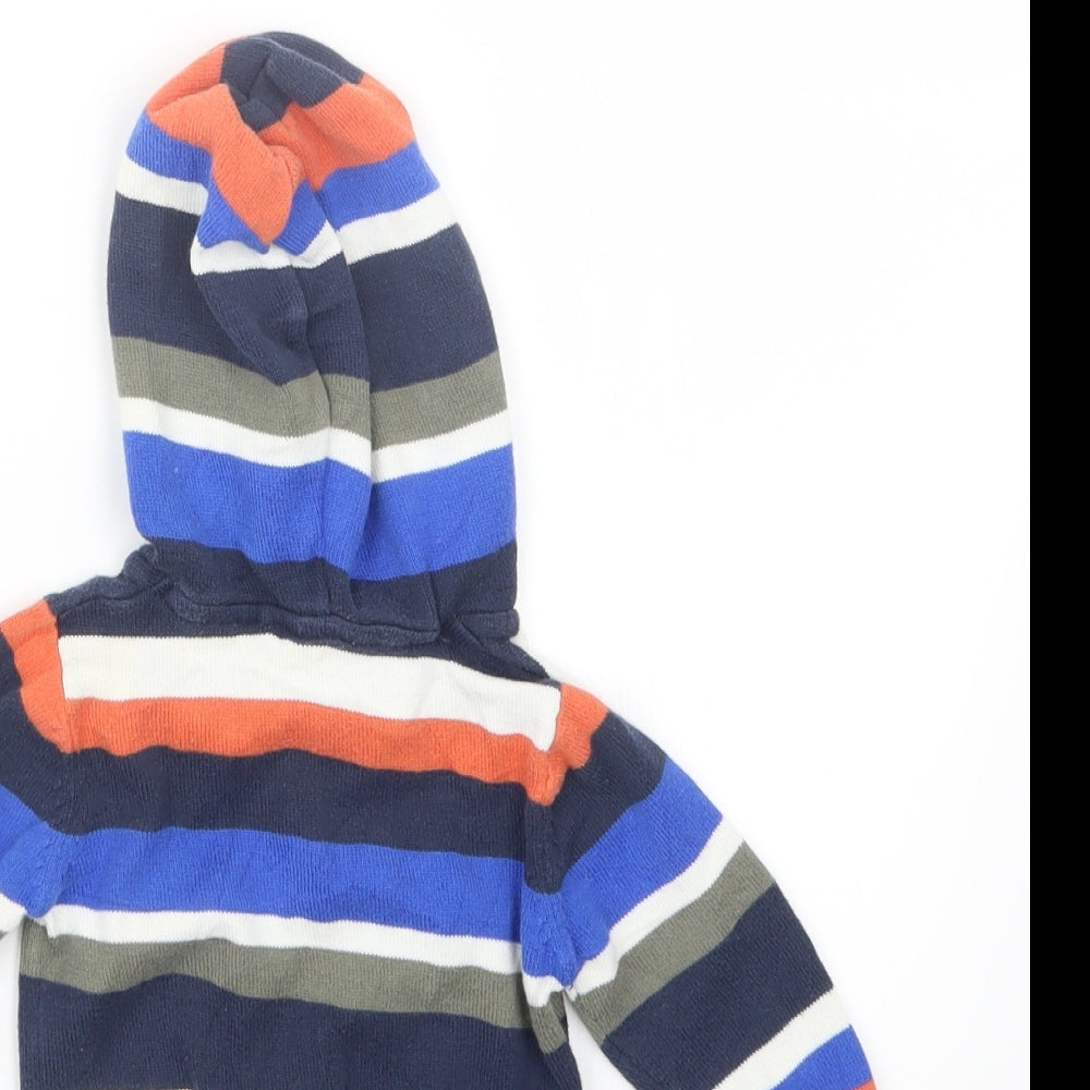 C&A Boys Blue Striped Knit Pullover Jumper Size 3-6 Months