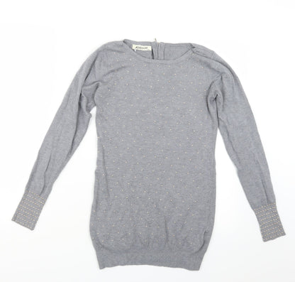 Minority Womens Grey  Knit Pullover Jumper Size S