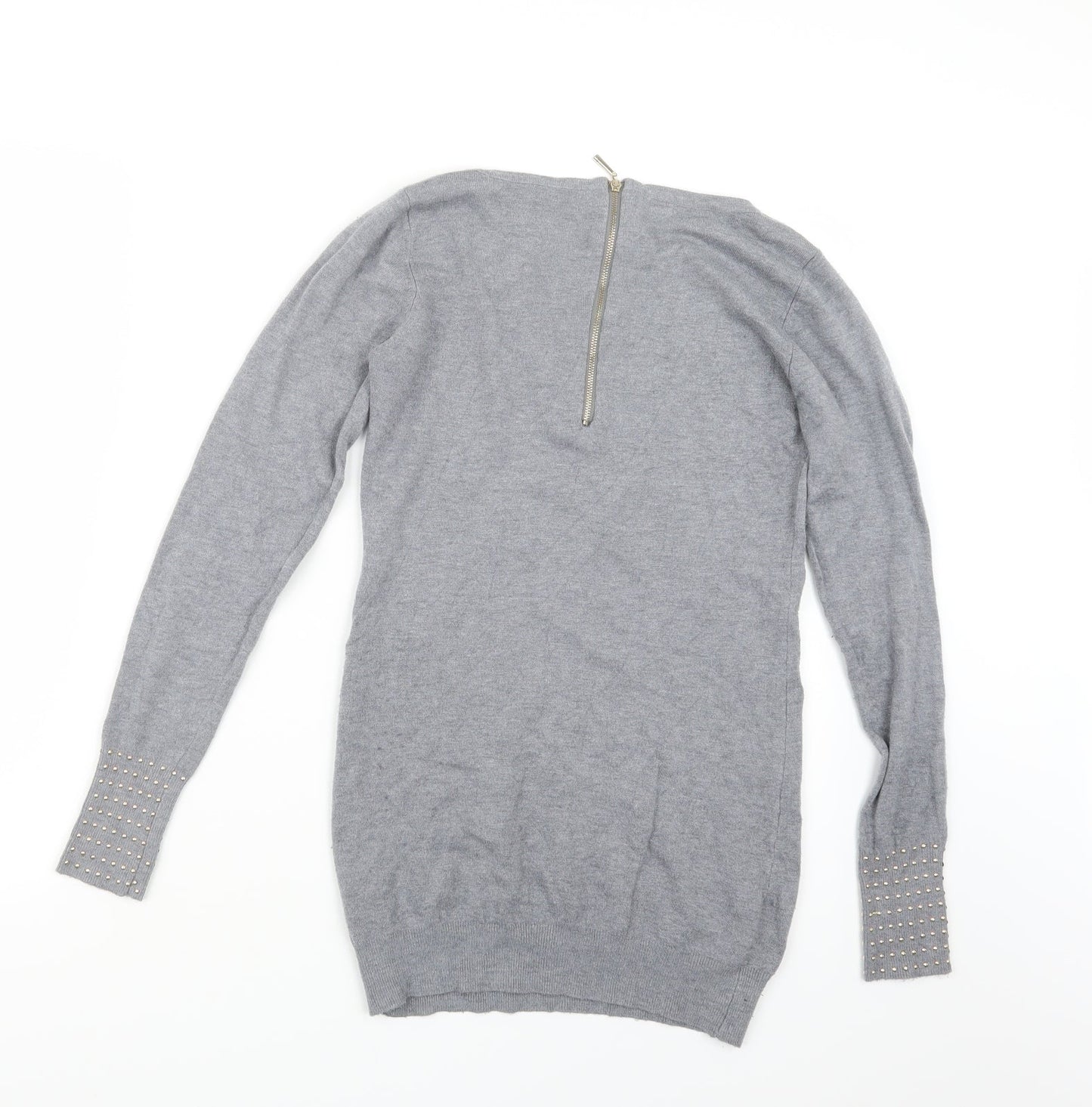 Minority Womens Grey  Knit Pullover Jumper Size S