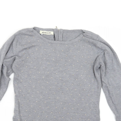 Minority Womens Grey  Knit Pullover Jumper Size S