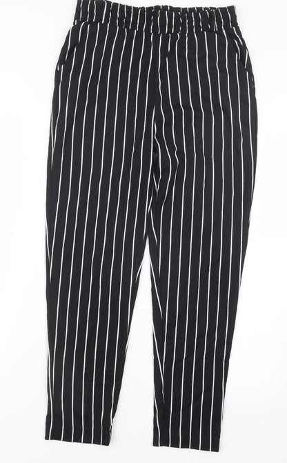 Womens UK Size L Preworn Regular Fit  Black Trousers