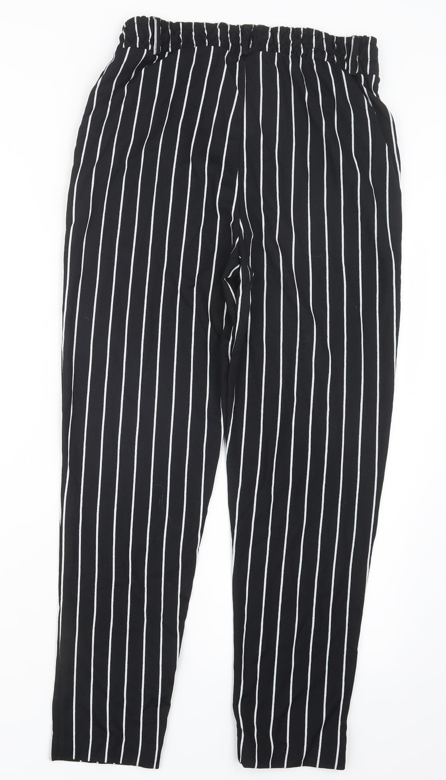 Womens UK Size L Preworn Regular Fit  Black Trousers