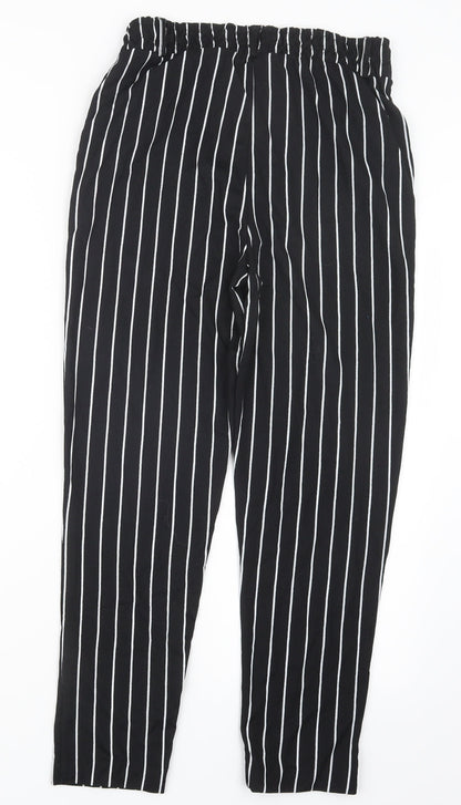 Womens UK Size L Preworn Regular Fit  Black Trousers