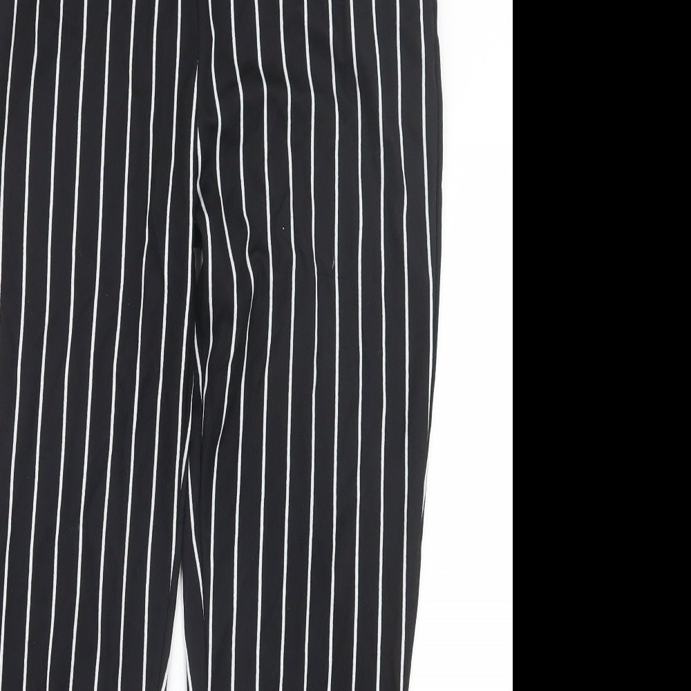 Womens UK Size L Preworn Regular Fit  Black Trousers