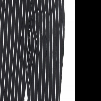 Womens UK Size L Preworn Regular Fit  Black Trousers