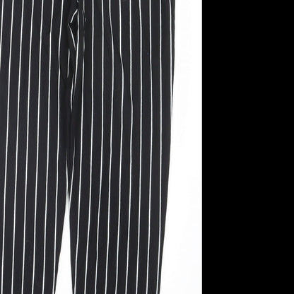 Womens UK Size L Preworn Regular Fit  Black Trousers