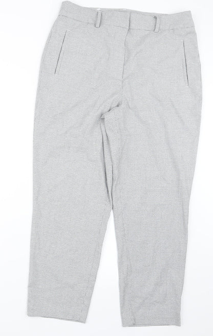 Carolina Belle Womens Grey Houndstooth  Trousers  Size 14 L25.5 in