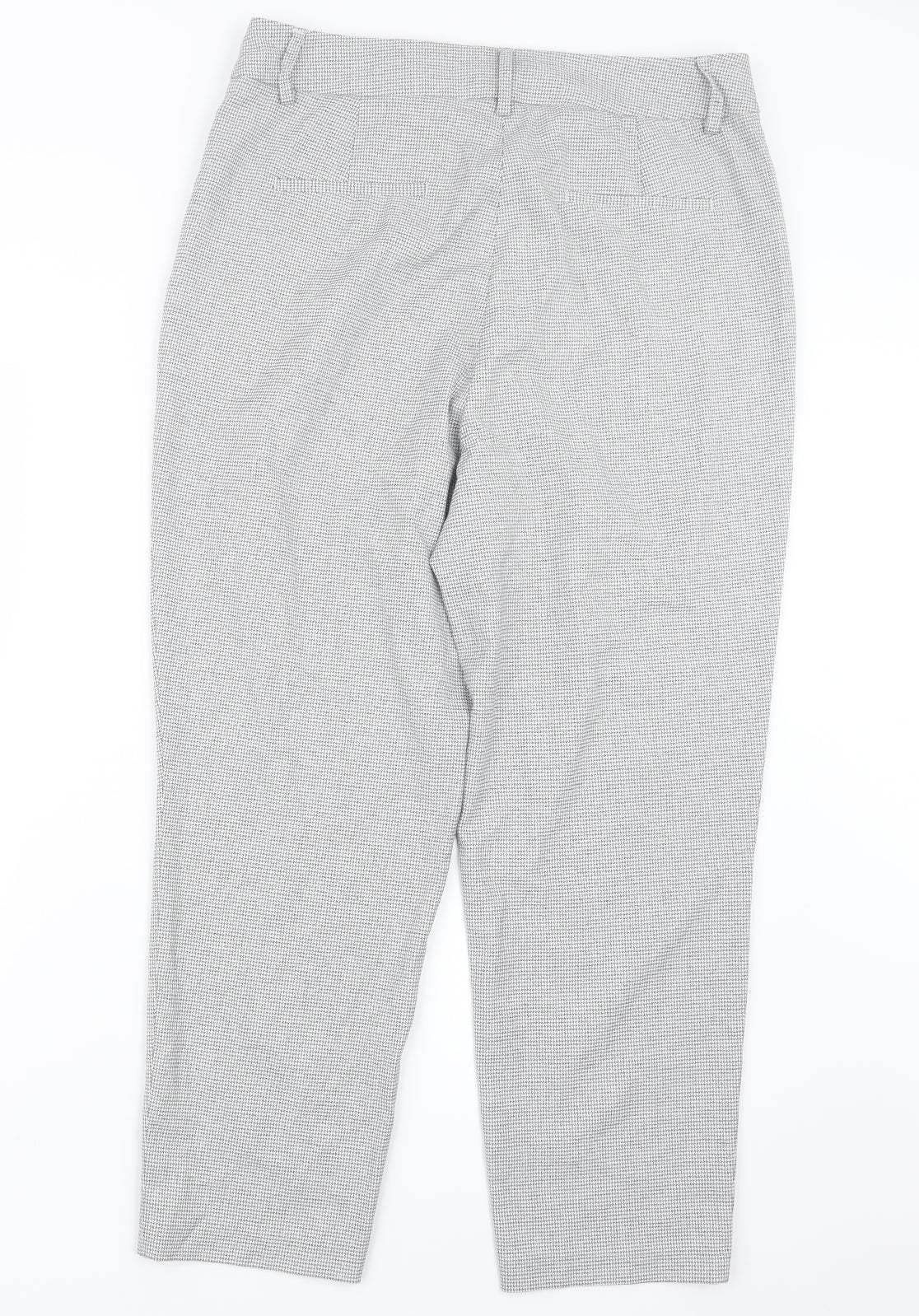 Carolina Belle Womens Grey Houndstooth  Trousers  Size 14 L25.5 in