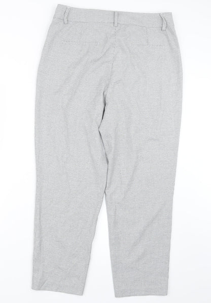 Carolina Belle Womens Grey Houndstooth  Trousers  Size 14 L25.5 in