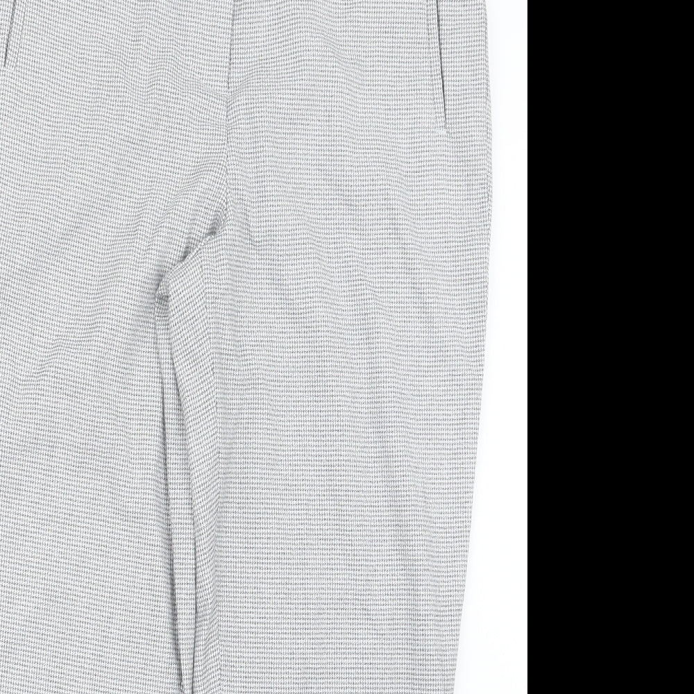 Carolina Belle Womens Grey Houndstooth  Trousers  Size 14 L25.5 in
