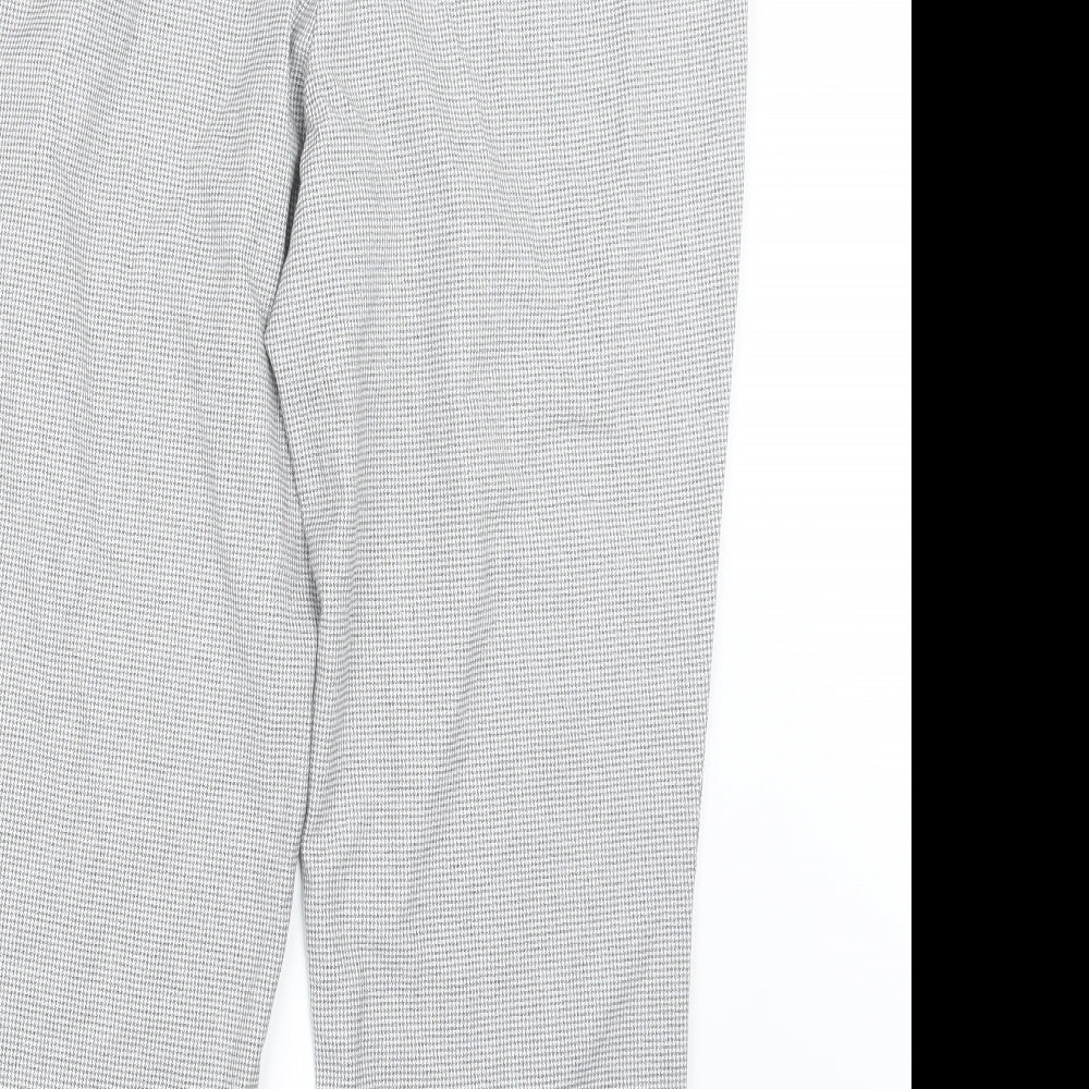 Carolina Belle Womens Grey Houndstooth  Trousers  Size 14 L25.5 in