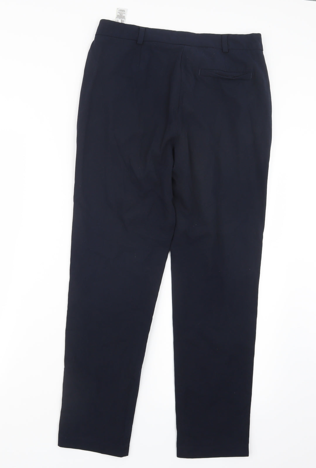 Womens UK Size 10 Marks and Spencer Regular Fit  Blue Trousers
