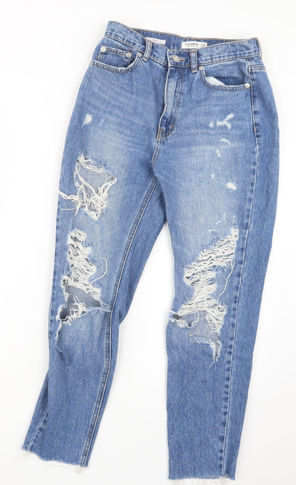 Pull&Bear Womens Blue  Denim Mom Jeans Size 6 L26 in