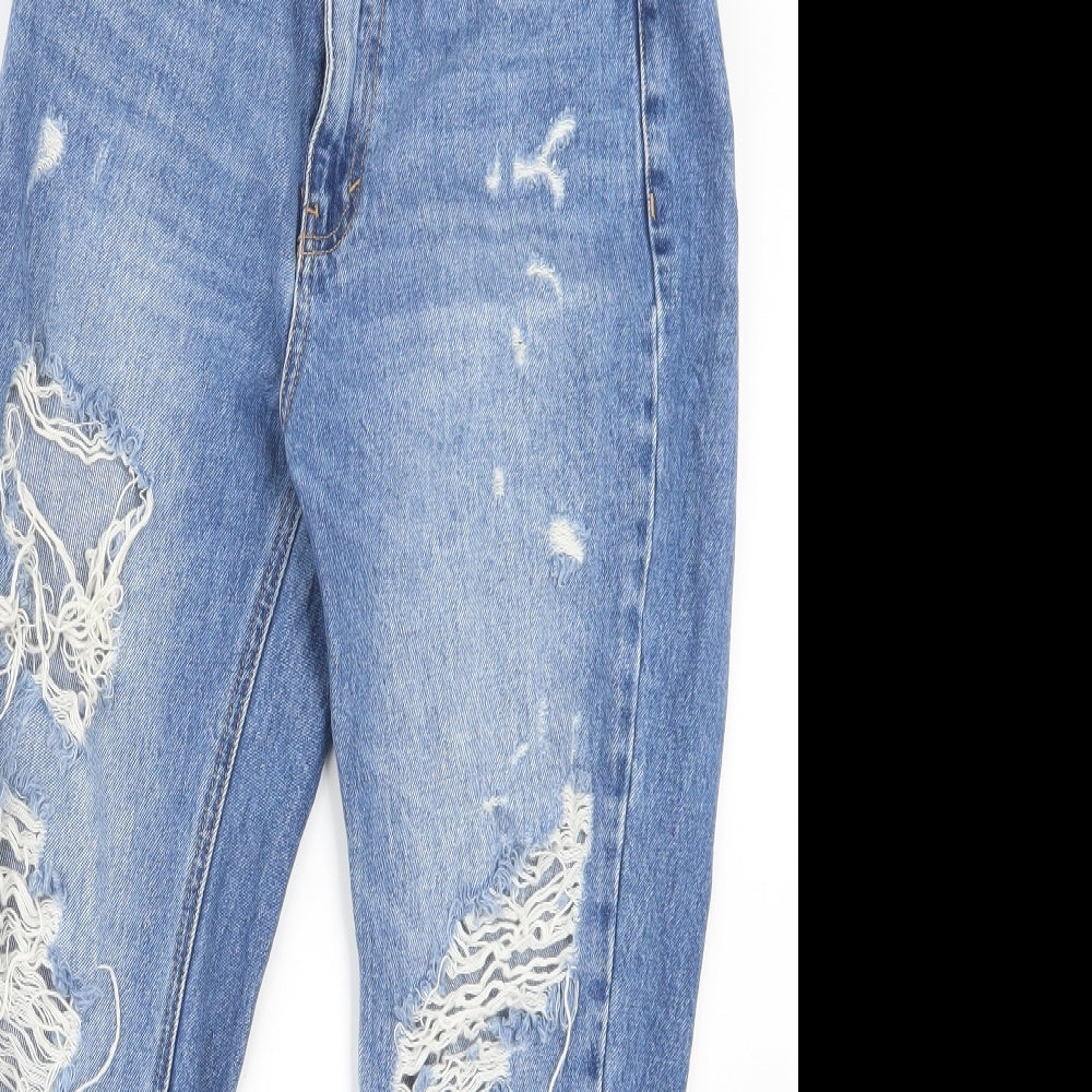 Pull&Bear Womens Blue  Denim Mom Jeans Size 6 L26 in