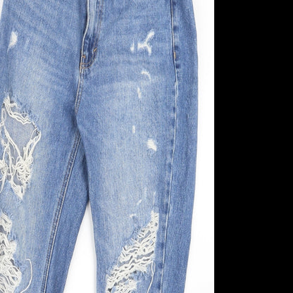 Pull&Bear Womens Blue  Denim Mom Jeans Size 6 L26 in