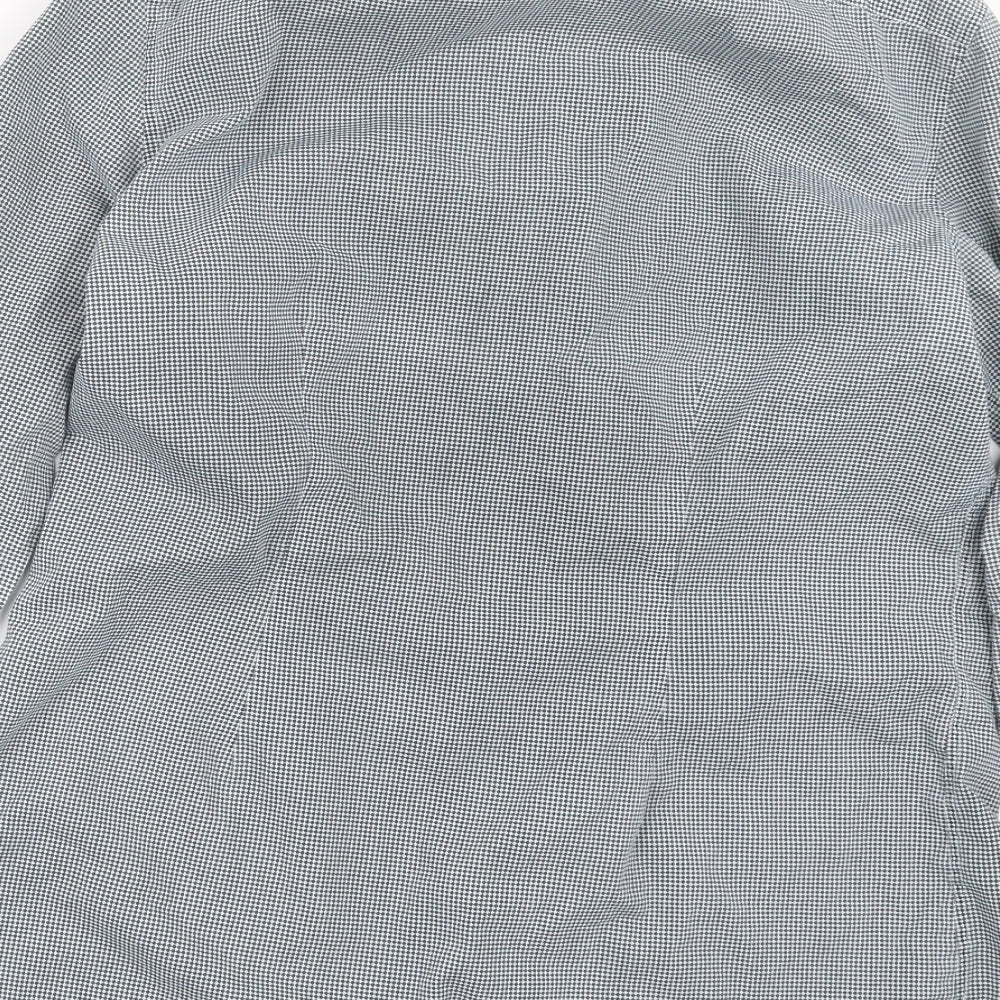 Mens UK Size 15.5 NEXT Black  Button-Up Long Sleeve Casual Shirt