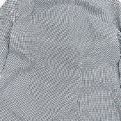 Mens UK Size 15.5 NEXT Black  Button-Up Long Sleeve Casual Shirt