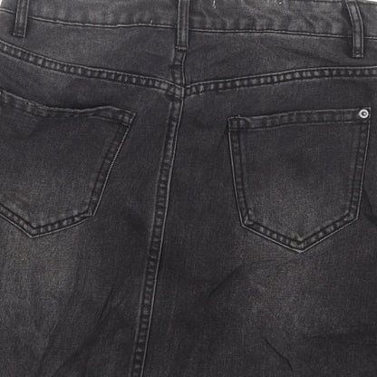New Look Womens Black  Denim Straight & Pencil Skirt Size 6