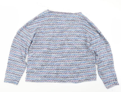 Womens UK Size 14 M&Co Blue Pullover Jumper
