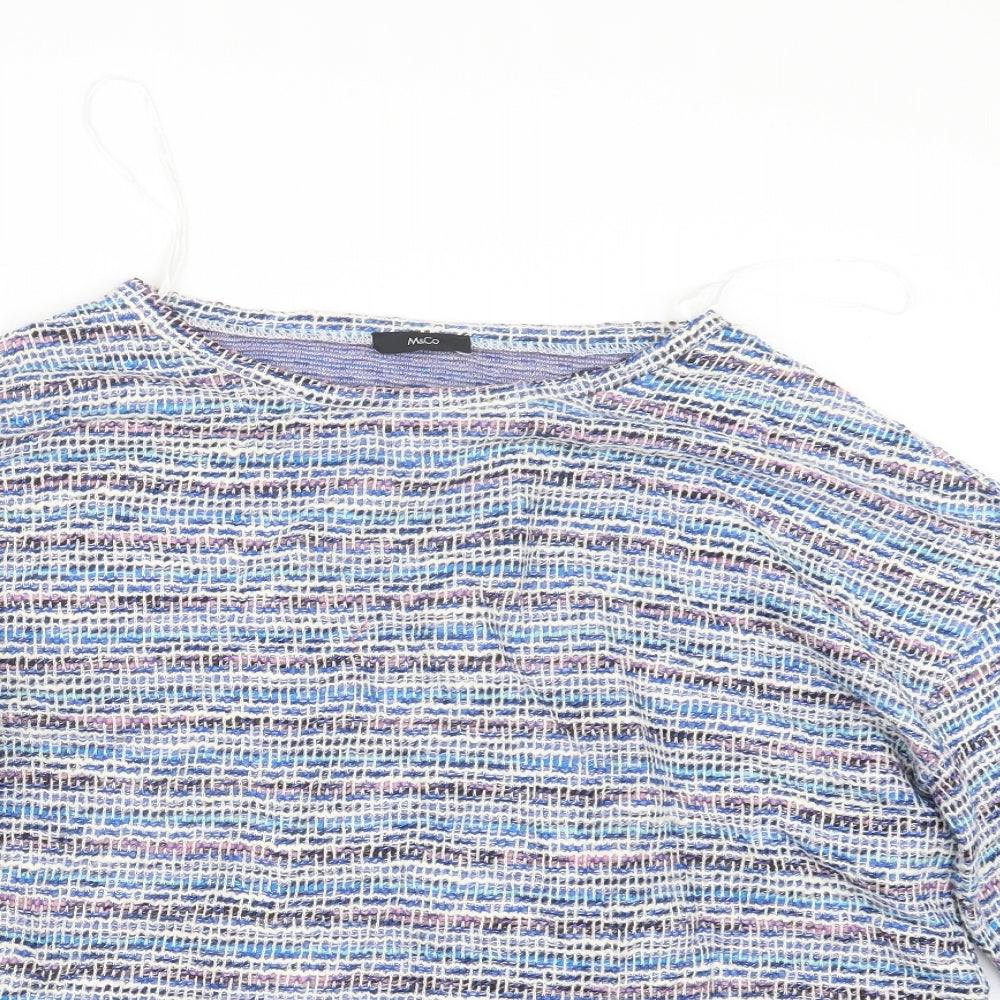 Womens UK Size 14 M&Co Blue Pullover Jumper