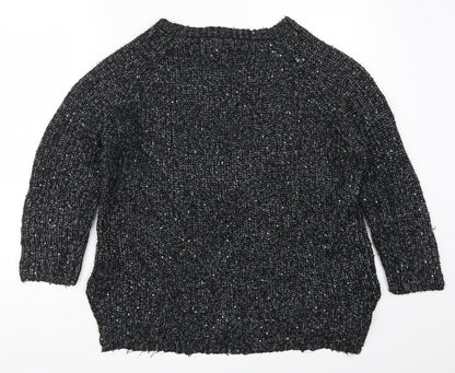 Nutmeg Womens Grey  Knit Pullover Jumper Size 14