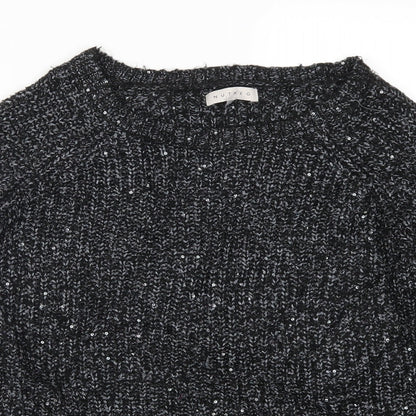 Nutmeg Womens Grey  Knit Pullover Jumper Size 14