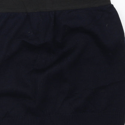 POP Womens Blue Striped Knit Mini Skirt Size 26 in