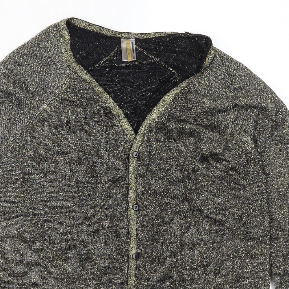 Womens UK Size S Preworn Gold Cardigan Jumper