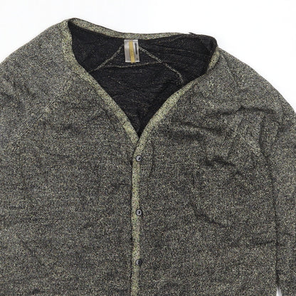 Womens UK Size S Preworn Gold Cardigan Jumper