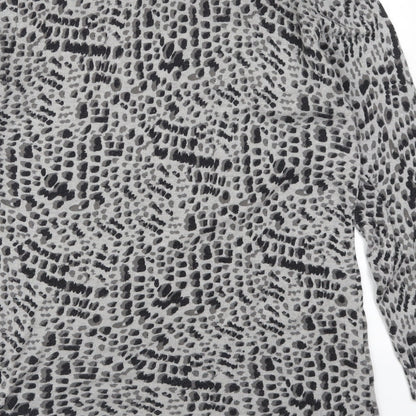 David Emanuel Womens Grey Animal Print  Pullover Jumper Size M