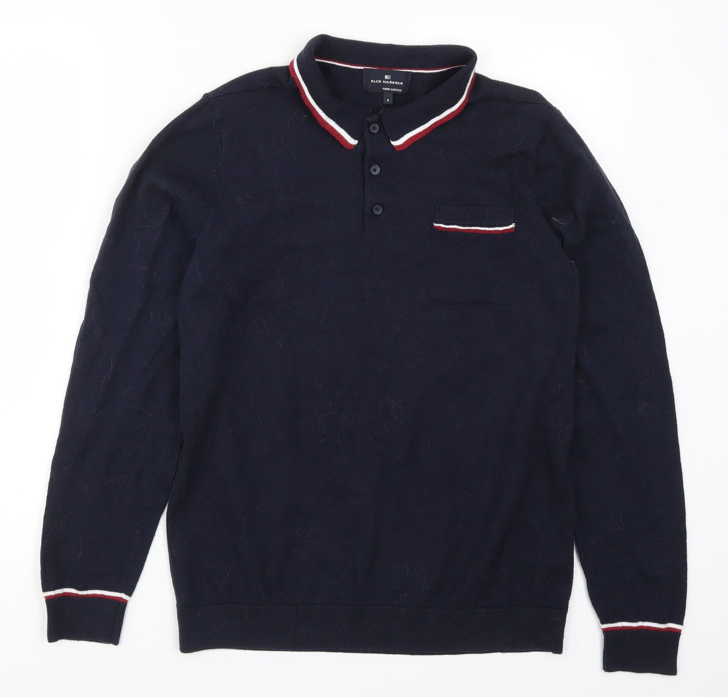 Blue Harbour Mens Blue  Knit Pullover Jumper Size S