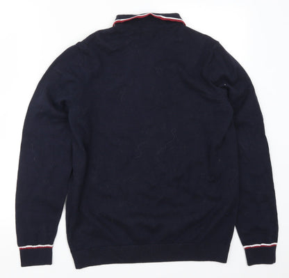 Blue Harbour Mens Blue  Knit Pullover Jumper Size S