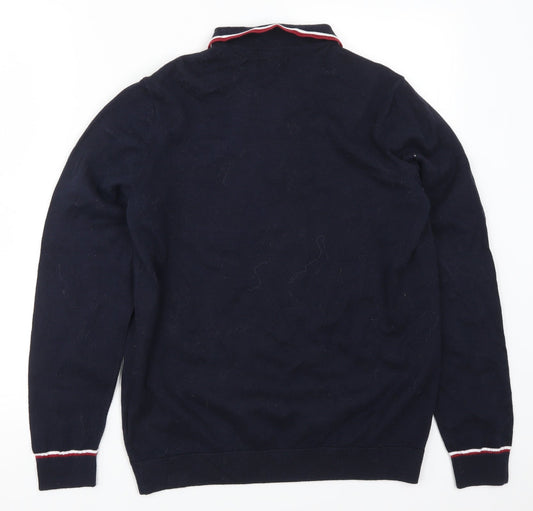 Blue Harbour Mens Blue  Knit Pullover Jumper Size S