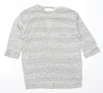 Womens UK Size S Papaya Silver Pullover Jumper