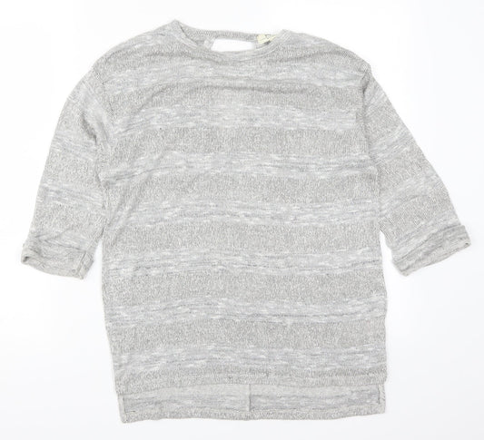 Womens UK Size S Papaya Silver Pullover Jumper