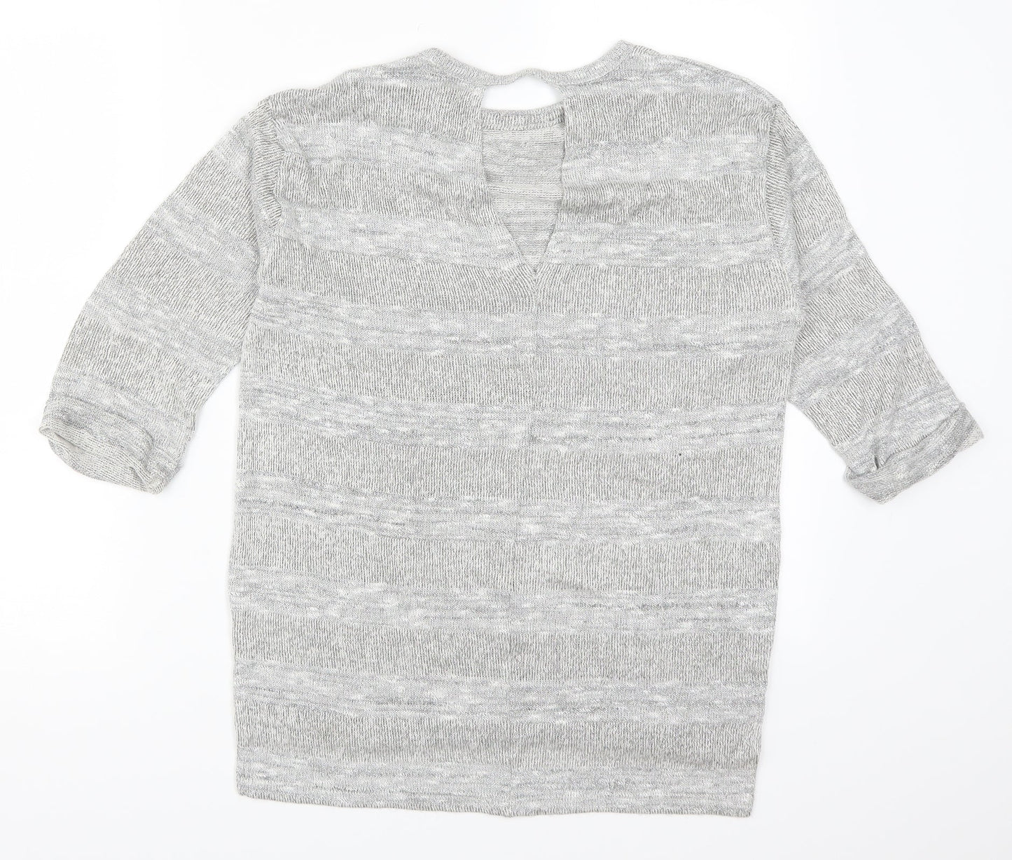 Womens UK Size S Papaya Silver Pullover Jumper