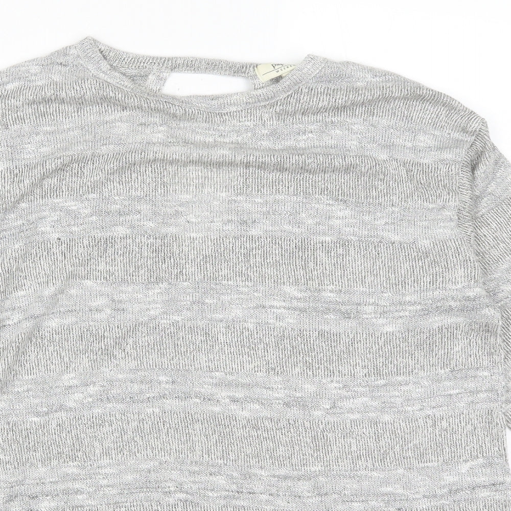 Womens UK Size S Papaya Silver Pullover Jumper